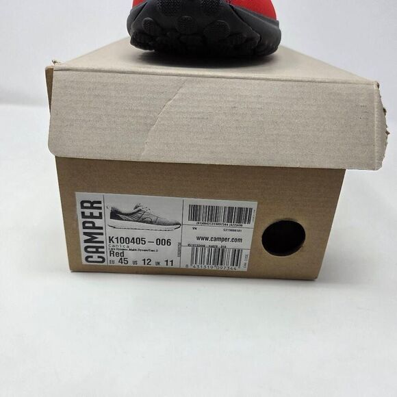 CAMPER CANICA RED BLACK NUBUCK RUNNING SNEAKERS SHOES MENS SIZE 12 EU 45 NEW - Picture 2 of 8